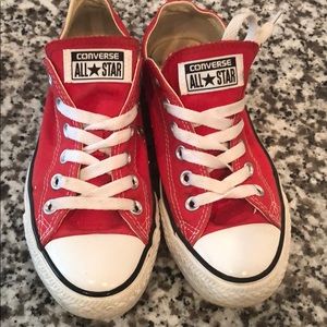 Unisex converse red shoes